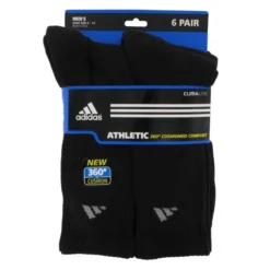 ADIDAS Men's Athletic Crew Socks, 6-Pack -Carhar Clothing Shop 1325258 001 alt2
