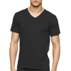 CALVIN KLEIN Men's Classic V-Neck Short-Sleeve Undershirts, 3 Pack