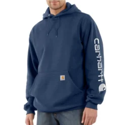 CARHARTT Men's Midweight Hooded Logo Sweatshirt -Carhar Clothing Shop 2014028 403 alt1