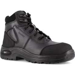 REEBOK WORK Men's Trainex Composite Toe 6inch Work Boots, Black, Medium Width