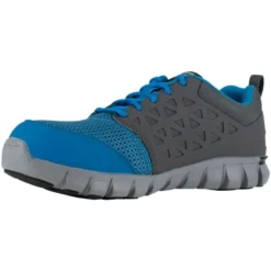 REEBOK WORK Men's Sublite Cushion Work Alloy Toe Work Shoes, Blue/ Grey, Wide -Carhar Clothing Shop 2033621 408 alt3
