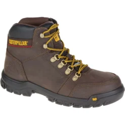 CATERPILLAR Men's 6 In. Outline Steel Toe Work Boots, Seal Brown