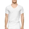 CALVIN KLEIN Men's Classic Slim V-Neck Short-Sleeve Undershirts, 3-Pack