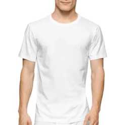 CALVIN KLEIN Men's Stretch Classic Crew Short-Sleeve Undershirts, 2-Pack