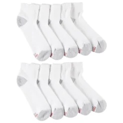 HANES Men's Ultimate Quarter Socks, 10-Pack