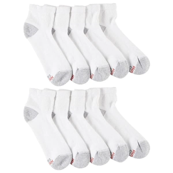 HANES Men's Ultimate Quarter Socks, 10-Pack 1 HANES Men's Ultimate Quarter Socks, 10-Pack