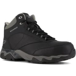 REEBOK WORK Men's Beamer Composite Toe Waterproof Athletic Hiker, Black/Grey