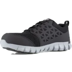 REEBOK WORK Men's Sublite Cushion Work Alloy Toe Athletic Oxford Sneaker, Black -Carhar Clothing Shop 2047692 001 alt3