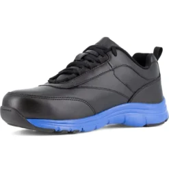 REEBOK WORK Men's Ateron Steel Toe Performance Cross Trainer Sneaker, Black/Blue -Carhar Clothing Shop 2047700 001 alt3