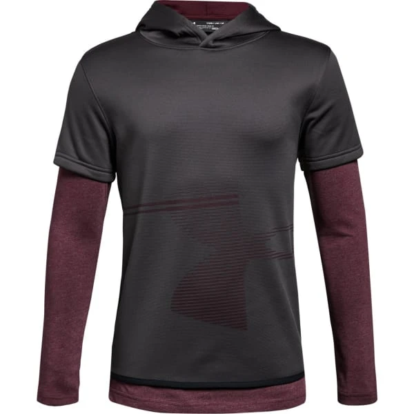 UNDER ARMOUR Big Boys' Armour Fleece® Layered Pullover Hoodie 1 UNDER ARMOUR Big Boys' Armour Fleece® Layered Pullover Hoodie