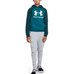 UNDER ARMOUR Big Boys' UA Rival Logo Pullover Hoodie -Carhar Clothing Shop 2051029 309 alt5