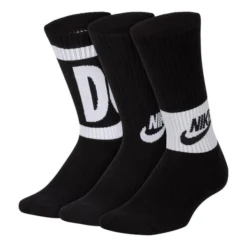 NIKE Big Boys' Performance Cushioned Crew Training Socks, 3-Pack