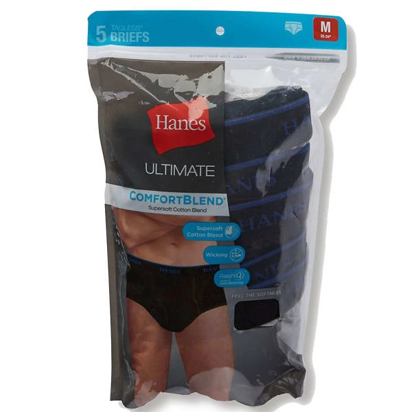 HANES Men's ComfortBlend Briefs, 5-Pack 1 HANES Men's ComfortBlend Briefs, 5-Pack