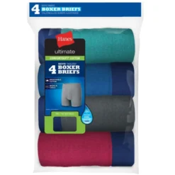 HANES Boys' Ultimate ComfortSoft Cotton Boxer Briefs, 4-Pack 3 HANES Boys' Ultimate ComfortSoft Cotton Boxer Briefs, 4-Pack -Carhar Clothing Shop 2056158 901 alt1