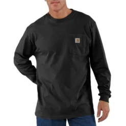 CARHARTT Men's K126 Workwear Long-Sleeve Pocket Tee, Extended Sizes