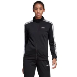 ADIDAS Women's Essentials 3-Stripes Tricot Jacket -Carhar Clothing Shop 2060765 001 alt2