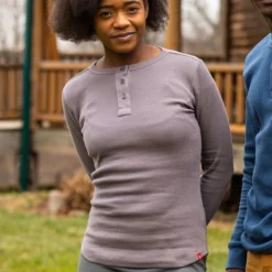 EMS Women's Lakeside Waffle Long-Sleeve Henley -Carhar Clothing Shop 2062028 006 alt2