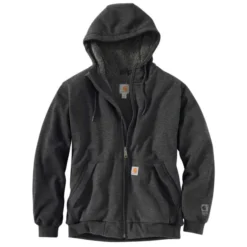 CARHARTT Men's Rain Defender Rockland Sherpa-Lined Full-Zip Hoodie, Extended Sizes