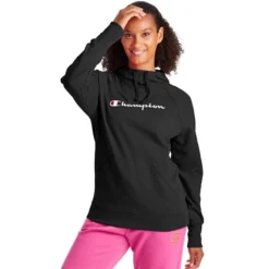 CHAMPION Women's Powerblend Graphic Logo Hoodie -Carhar Clothing Shop 2064797 001 alt1