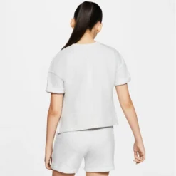 NIKE Girls' NSW Fleece Short-Sleeve Crewneck -Carhar Clothing Shop 2068249 101 alt3