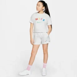NIKE Girls' NSW Fleece Short-Sleeve Crewneck -Carhar Clothing Shop 2068249 101 alt6