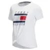 TOMMY HILFIGER Women's Logo Knot Front Tee