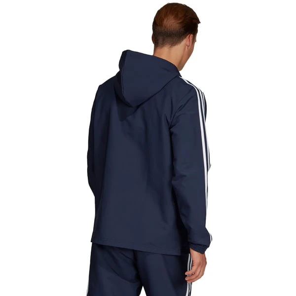 ADIDAS Men's Essentials 3-Stripes Hooded Windbreaker 4 ADIDAS Men's Essentials 3-Stripes Hooded Windbreaker - Image 4