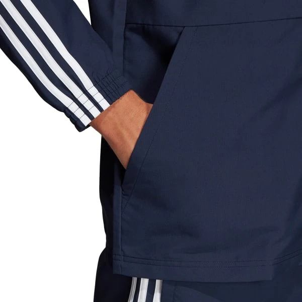 ADIDAS Men's Essentials 3-Stripes Hooded Windbreaker 8 ADIDAS Men's Essentials 3-Stripes Hooded Windbreaker - Image 8