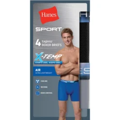 HANES Men's Ultimate X-Temp Performance Boxer Brief, 4 Pack
