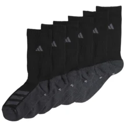 ADIDAS Youth Cushioned Angle Stripe Crew Socks, 6 Pack -Carhar Clothing Shop 2071283 001 alt2