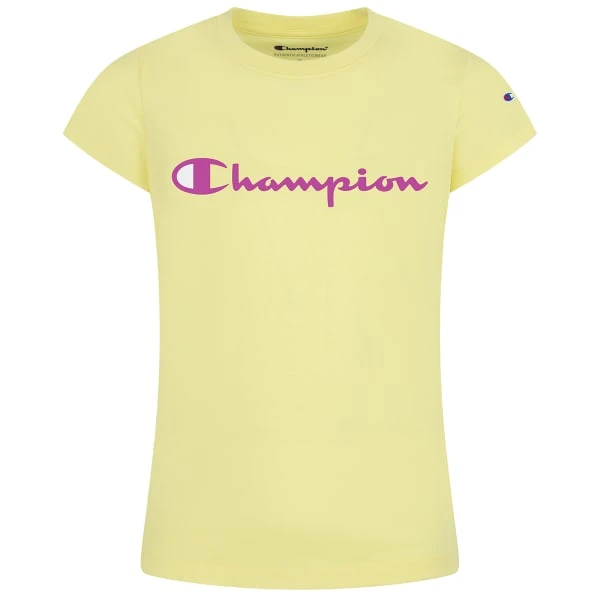 CHAMPION Girls' Classic Script Short-Sleeve Tee 1 CHAMPION Girls' Classic Script Short-Sleeve Tee