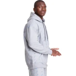 CHAMPION Men's Powerblend All Over Logo Fleece Hoodie -Carhar Clothing Shop 2072884 006 alt3