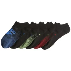 ADIDAS Boys' No Show Socks, 6 Pairs