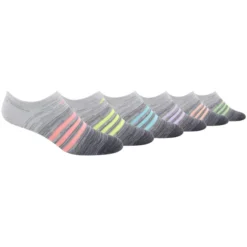 ADIDAS Girls' Superlite No-Show Socks, 6 Pairs -Carhar Clothing Shop 2074403 004 alt2