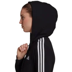 ADIDAS Women's Essentials 3-Stripe Full Zip Hoodie 10 ADIDAS Women's Essentials 3-Stripe Full Zip Hoodie -Carhar Clothing Shop 2074489 001 alt4