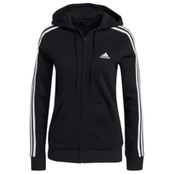 ADIDAS Women's Essentials 3-Stripe Full Zip Hoodie