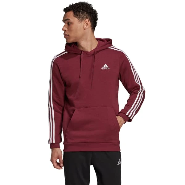 ADIDAS Men's Essentials 3-Stripe Pullover Hoodie 2 ADIDAS Men's Essentials 3-Stripe Pullover Hoodie - Image 2