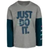 NIKE Boys' Sports Performance Long Sleeve 2-Fer Tee