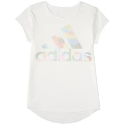 ADIDAS Girls' Climalite Rainbow Foil Short Sleeve Tee -Carhar Clothing Shop 2075114 101 alt2