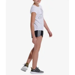 ADIDAS Girls' Climalite Rainbow Foil Short Sleeve Tee -Carhar Clothing Shop 2075114 101 alt6