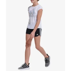 ADIDAS Girls' Climalite Rainbow Foil Short Sleeve Tee -Carhar Clothing Shop 2075114 101 alt7