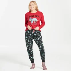 LIFE IS GOOD Women's Chillin' Sloth Snuggle Up Sleep Joggers -Carhar Clothing Shop 2075281 001 alt5
