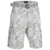 CARGO SUPPLIES Men's Camo Flat Front Belted Cargo Shorts