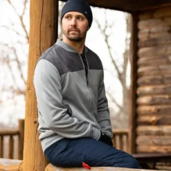 EMS Men's Fireside Sweater Fleece Full-Zip Bomber -Carhar Clothing Shop 2076088 006 alt3