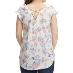 MAISON COUPE Women's Floral Cap Sleeve Top -Carhar Clothing Shop 2076456 101 alt1