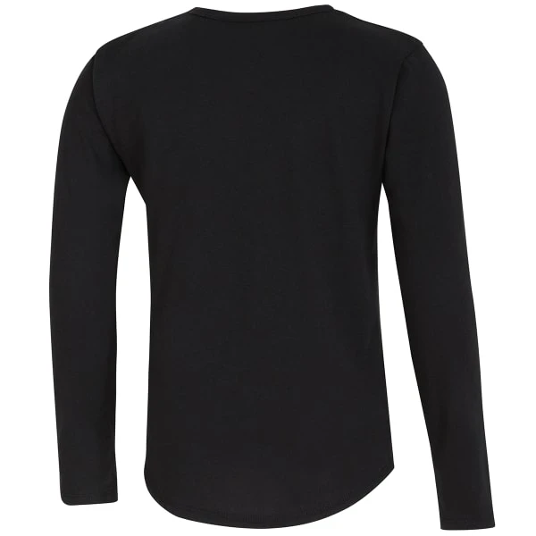 ADIDAS Girls' Scoop Neck Long Sleeve Tee 2 ADIDAS Girls' Scoop Neck Long Sleeve Tee - Image 2