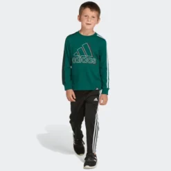 ADIDAS Boys' Split 3 Stripes Long Sleeve Tee -Carhar Clothing Shop 2076878 308 alt2