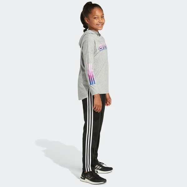 ADIDAS Girls' Long Sleeve Hooded Graphic Tee 6 ADIDAS Girls' Long Sleeve Hooded Graphic Tee - Image 6