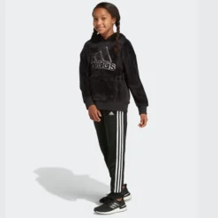 ADIDAS Girls' Fleece Hooded Pullover -Carhar Clothing Shop 2076891 001 alt2