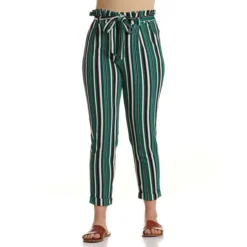 ALMOST FAMOUS Women's Knit Striped Pants